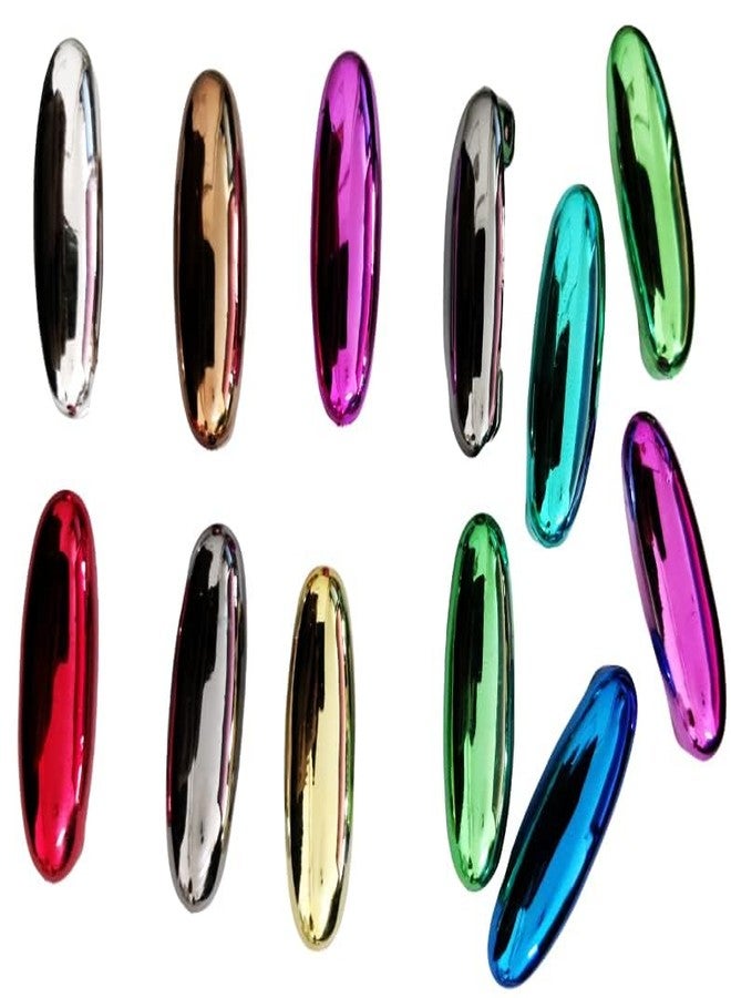 Rinpoche Oval Shape Plastic Safety Brooch Pins Scarf Pin Muslim Hijab Sari Pin Buckle Accessories for Women's and Girl's (Mutlicolor) (Pack Of 12) - Image 2